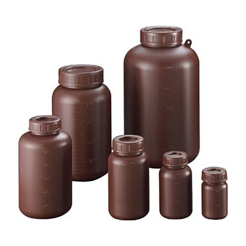 サンプラテック PE広口遮光瓶 250ml 1箱(100本)(2911) 取り寄せ商いもの