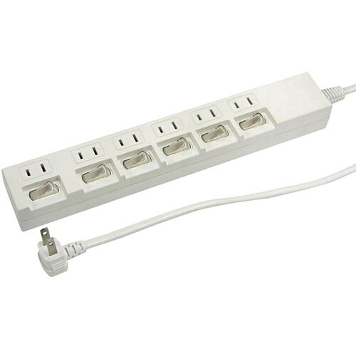 YAZAWA 10個セット個別スイッチ付節電タップ(Y02662WHX10) 取り寄せ商品