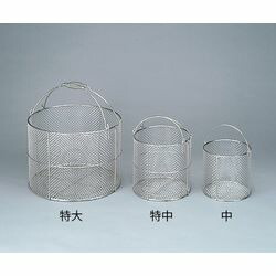 三和化研工業 ステンレス丸型洗浄カゴ 大 φ300×300mm (1個)(SS300) 取り寄せ商品