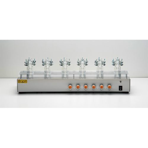 タテ型膜透過実験装置 20mLセル用6連スターラー (1個)(TP-20D) 取り寄せ商品|ナノズ 店