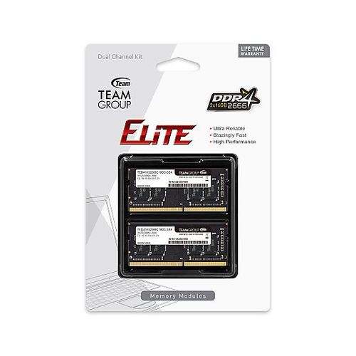 Team DDR4 2666 SO-DIMM 32GB(16GBx2) 1.2V 260PIN CL19 (Retail)(4571381807695) 取り寄せ商品