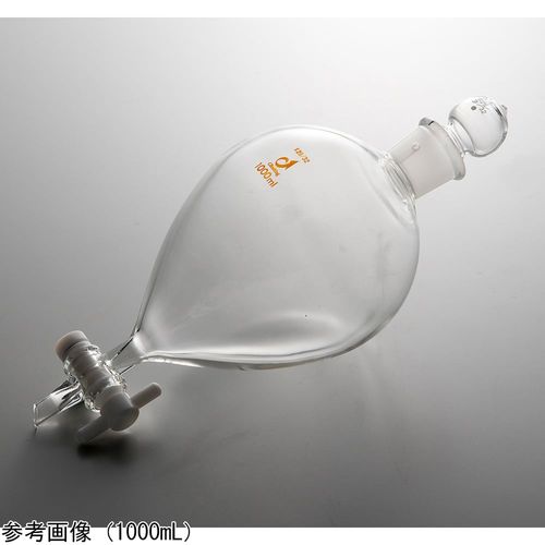 アズワン 丸型分液ロート(短足タイプ)テフロンコック 3000mLCL0531-08-10(4-4593-08) 取り寄せ商品|ナノズ 店
