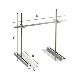 ヤマナカ ヒータースタンド 角型スタンド・ワイドタイプ (1個)(WB400 W1000) 取り寄せ商品
