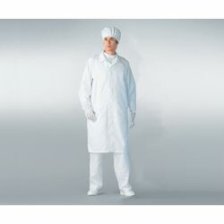 アズワン 無塵衣AS206C（男女兼用コート）　ホワイト　M (1着)(AS206C M) 取り寄せ商品