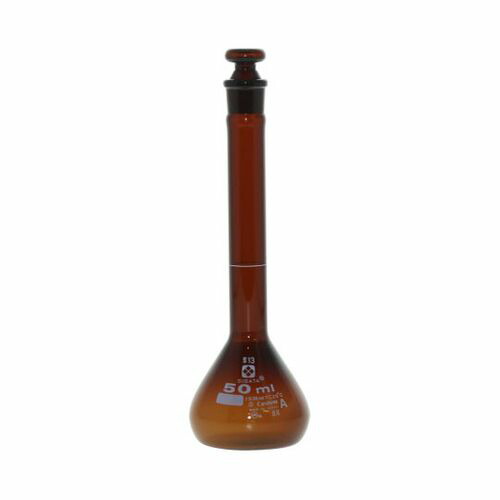 アズワン メスフラスコ 茶 50mL カスタムA JCSS校正付 (1個)(1-8659-05-24) 取り寄せ商品