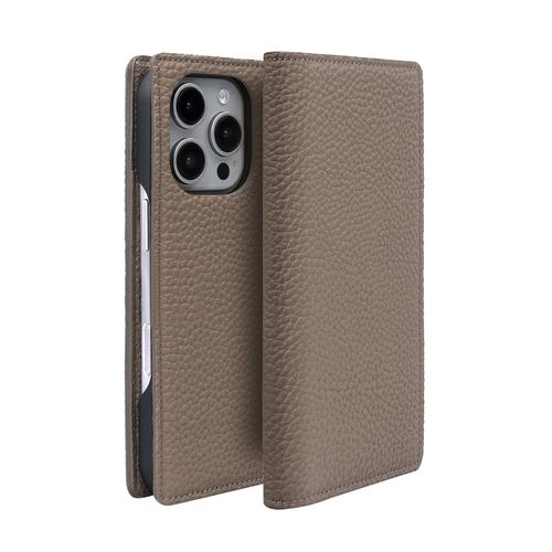 abbi SIGNATURE シュランケンカーフ MagSafe対応ダイアリーケース for iPhone 16 Pro エトープ(ABS27299i16PR) 取り寄せ商品