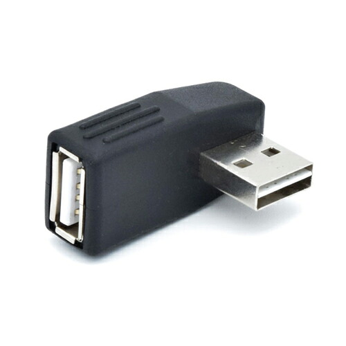 日本トラストテクノロジー 【10個セット】 USB(A) 方向変換L型アダプタ オス両面差タイプ(JSC-017BKX10) 取り寄せ商品