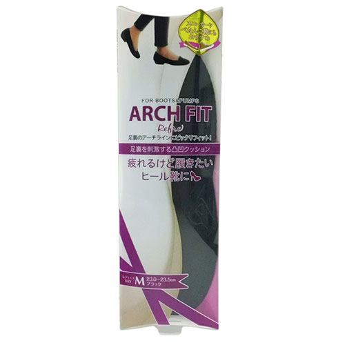 荒川産業 【5セット】 荒川産業 アーチフィット リフレ M ブラック(ARAKAWA07075X5) 取り寄せ商品