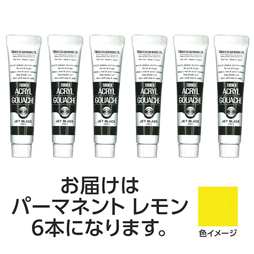 ターナー色彩 【6本×5セット】 アクリルガッシュ 11ml 10パーマネントレモン(TURNER108803X5) 取り寄せ商品
