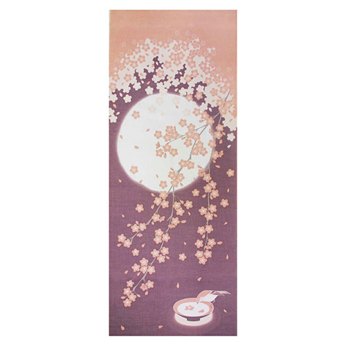 ヤマコー 【5枚セット】 てまひま工房 四季彩布 てぬぐい 月と桜(yamaco87549X5) 取り寄せ商品