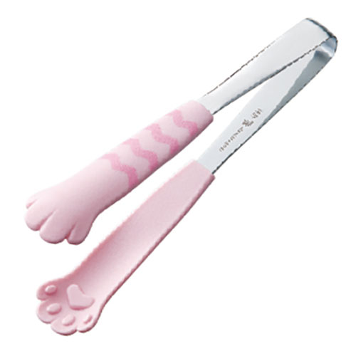 田辺金具 【5本セット】 田辺金具 卓上トング きゃっちだにゃん 桃しま(ピンク)(TK-1184X5) 取り寄せ商品