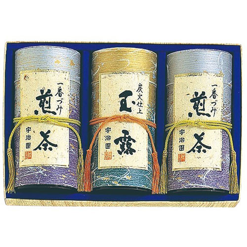 宇治園 【4セット】 銘茶セット 【玉露小倉の園150g、煎茶緑の里/150g&times;2】(FUJI55800X4) 取り寄せ商品｜ナノズ　店
