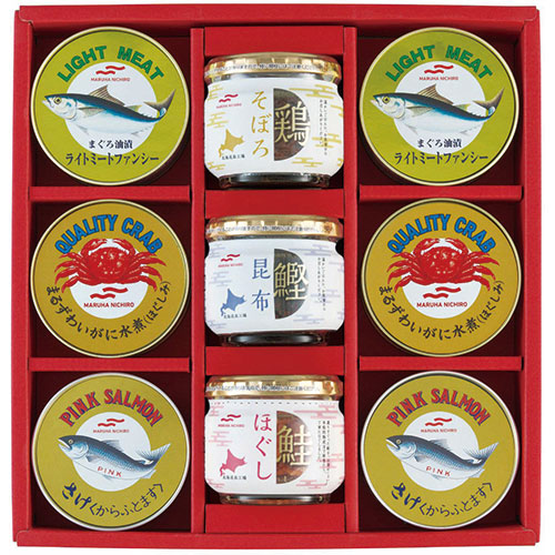 マルハニチロ 【6セット】 缶詰・瓶詰セット 【さけ水煮・まるずわいがに水煮(ほぐしみ)(FUJI-613758971X6) 取り寄せ商品