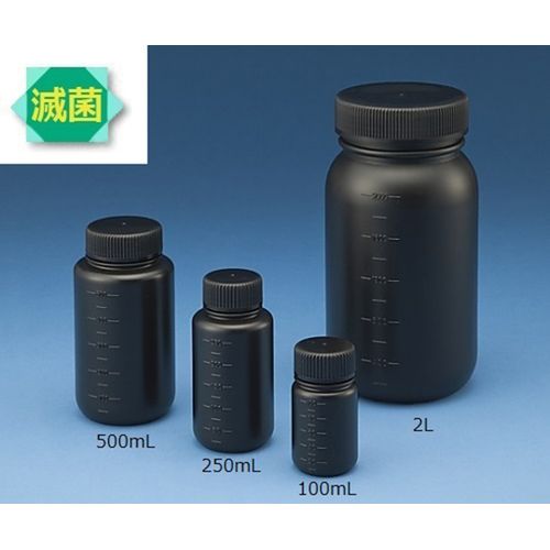ニッコー・ハンセン Jボトル丸型 広口 遮光 100mL 滅菌済 200本 1533-02 (1ケース(200本入り))(15-3302-55) 取り寄せ商品