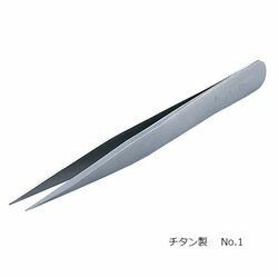 RUBIS MEISTER　ピンセット　TNF（チタン）製　No.1 (1本)(4589638222184) 取り寄せ商品
