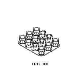 アズワン シェイキングインキュベーター用 フラスコ用ホルダー（100～150mL） FP12-1(FP12-100) 取り寄せ商品｜ナノズ　店