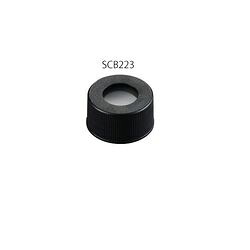 アズワン シリンジバイアル用穴あき黒キャップ（3mmセプタム付） 100個入 SCB223 (1 取り寄せ商品｜ナノズ　店