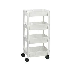 アズワン プラスチックカゴワゴン　4段 (1台)(DB04-WH) 取り寄せ商品｜ナノズ　店