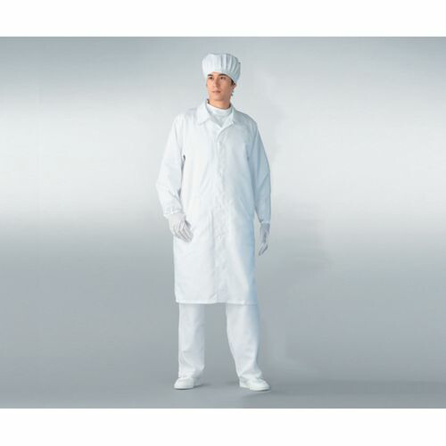 アズワン 無塵衣AS206C（男女兼用コート）　ホワイト　4L (1着) 取り寄せ商品