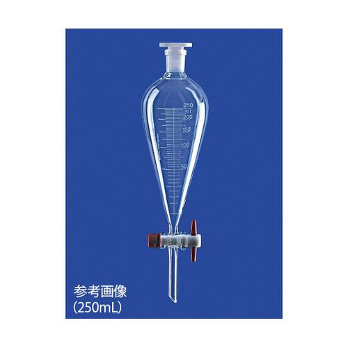目盛付分液ロート（スキーブ型）　1000mL (1本)(04016170) 取り寄せ商品｜ナノズ　店