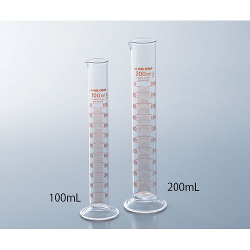 アズワン メスシリンダー　高精度（JCSS校正付）　25mL (1本) 取り寄せ商品