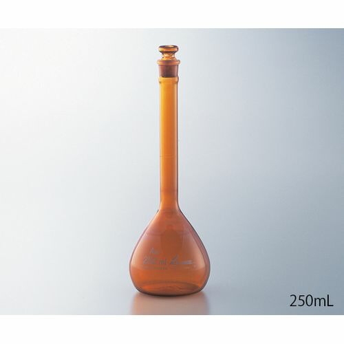 アズワン メスフラスコ（JCSS校正付） 茶 5mL  (1本) 取り寄せ商品