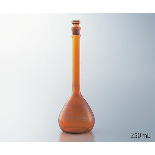 アズワン メスフラスコ（JCSS校正付）　茶　1000mL (1本) 取り寄せ商品