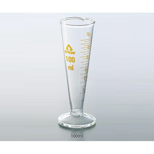 液量計(円錐形・ハイグラス) 100mL JCSS校正付 (1個)(1-2072-05-24) 取り寄せ商品