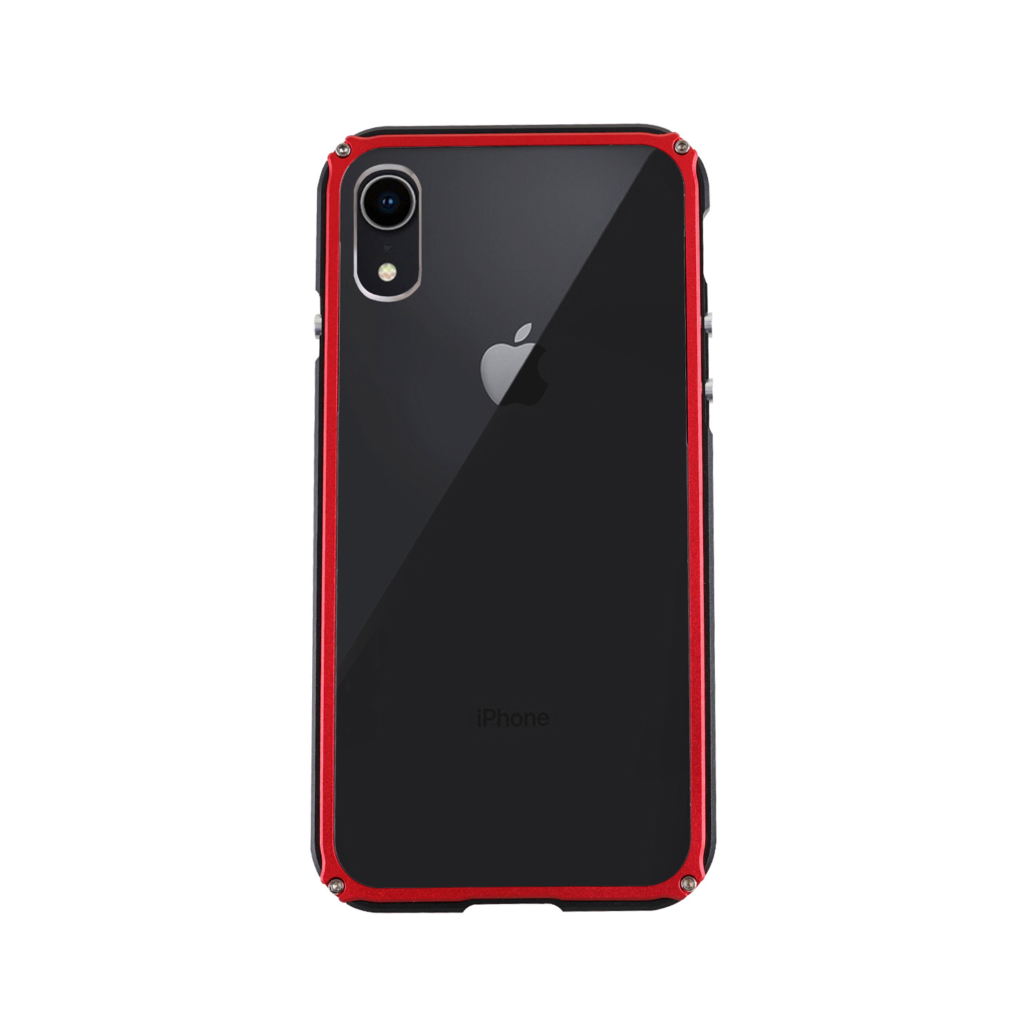 ＧＡＺＥ iPhone XR Aluminum Bumper Razor Fit ブラックレッド(GZ13477i61) 仕入先在庫品