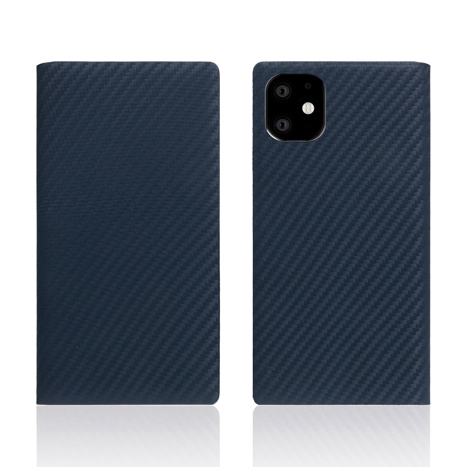 SLG Design iPhone 11 carbon leather case ネイビー(SD17900i61R) 仕入先在庫品|ナノズ 店