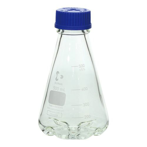 DWK Life Sciences ねじ口振盪三角フラスコ（下部バッフル付）500ml (1個)(4-5286-02) 目安在庫\u003d△