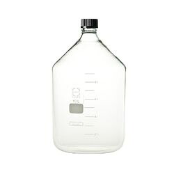 DWK Life Sciences ねじ口瓶丸型白(デュラン(R)) 黒キャップ付 10000mL (1本)(4589988598519) 取り寄せ商品|ナノズ 店