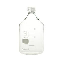 DWK Life Sciences ねじ口瓶丸型白（デュラン（R）） 透明キャップ付 3500mL (1本)(4589988599431) 取り寄せ商品｜ナノズ　店
