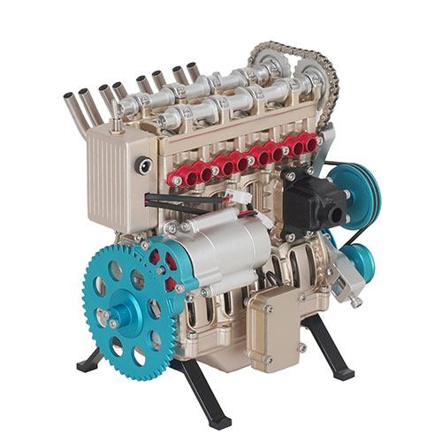4気筒DOHCエンジン　組立キット　FA-4C【新品】模型　電動モーター 楽天市場】FlukeForest 4気筒 DOHC エンジン 組立 キット FA-4C(1個
