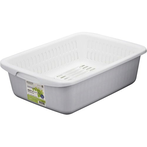 岩崎工業 クッキンパルシリーズ 水切り仕掛ける（L） WH 1入れもの(1個×12小箱入)(68-4071-48) 取り寄せ商いもの