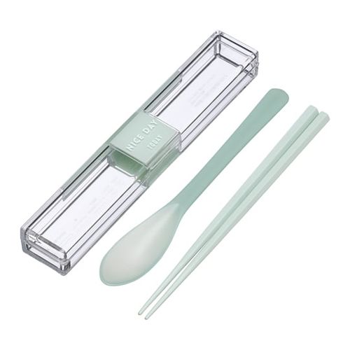 岩崎工業 弁当小物レディースシリーズ とっても強いケース＆スプーン18CM箸付 MT 1ケース(10個×12小箱入)(68-4073-46) 取り寄せ商品