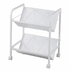 ナカバヤシ NAKABAYASHI ファイルワゴン２段ホワイト(CWA-002W) 取り寄せ商品