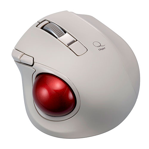 ナカバヤシ NAKABAYASHI 小型ＢＴ静音５ボタンレーザー式マウス　トラックボール(MUSTBLF225GY) 取り寄せ商品