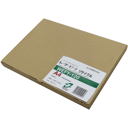 大王製紙 レーザーピーチ リサイクル WEFY-120 A4 1冊(100枚)(4904040900107 x1) 取り寄せ商品
