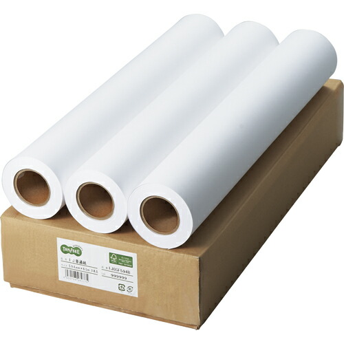 TPS インクジェット用普通紙 A1ロール 594mmx60m 1箱(3本)(IJRJEF594B) 取り寄せ商品