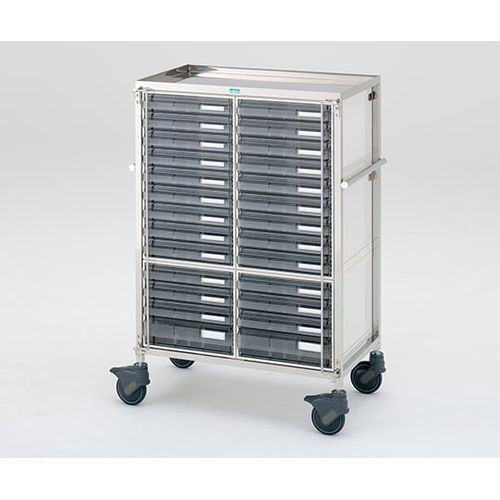 ナビス（アズワン） 与薬車ウィークリー深型 24床用 868×482×1250mm A-24 (1台)(0-678-02) 取り寄せ商品