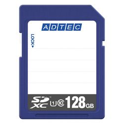 アドテック SDXCカード 128GB UHS-I Class10 データ復旧サービス付き(AD-SDTX128G/U1) 取り寄せ商品