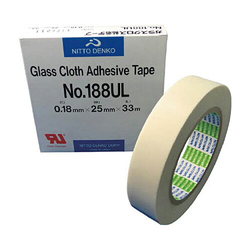 日東電工 日東 硝子はりつけ台ねばり着く磁気テープ NO.188UL 25mm×33m 1巻(188UL25) 取り寄せ商いもの