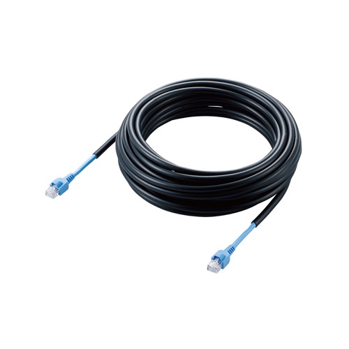 【P5E】エレコム 屋外用 LANケーブル(Cat5E) 10m ブラック LD-VAPFR BK10(LD-VAPFR/BK10) メーカー在庫品
