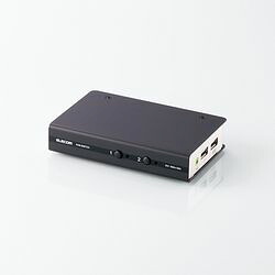 エレコム ELECOM パソコン切替器 DVI対応 BOX型 2ポート KVM-DVHDU2 メーカー在庫品｜ナノズ　店
