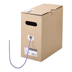 緩衝装置置き目 BL5E1000PU BL5E1000PU Cat5e ローカルエリアネットワーク有線テレビ 100m 単線 パープル 取り寄せ商いもの PCアクセサリー-ケーブル-LANケーブル