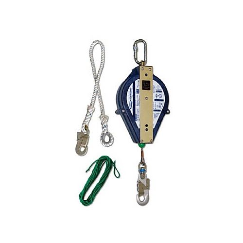 藤井電工 ワイヤーロープ巻取式墜落防止器具 UL-15S ウルトラロック 15m カラビナ・台付・引寄ロープ付 UL-15S-BX(61-2672-01) 取り寄せ商品