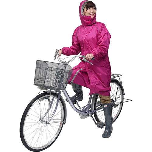 トキワ 雨先案内人 サイクルコート ベリーピンク M+サイズ(3193-BP-M+) 取り寄せ商品
