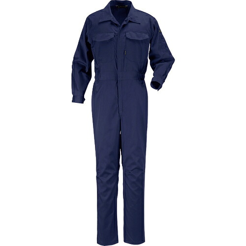 カジメイク TC長袖つなぎ服 ネイビー M 1着(6709-55-M) 取り寄せ商品