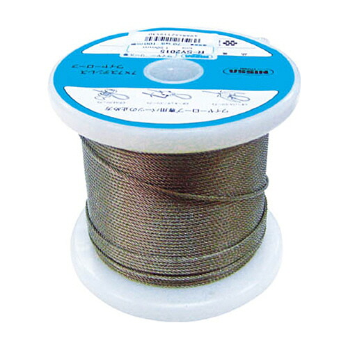 ニッサチェイン ステンレスワイヤーロープ 0.81mm×200m 1巻(TSY-8-200) 取り寄せ商いもの